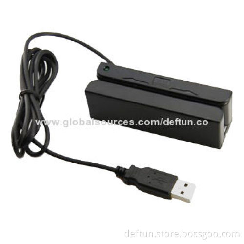 USB Mini MSR Magnetic Card Reader with Bi-directional Read CapabilityNew